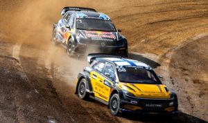 Niclas-Gronholm-leads-Johan-Kristofferson-at-Turkey-RX-Rallycross-2024