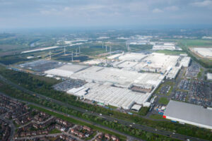 Nissan Sunderland car factory aerial view