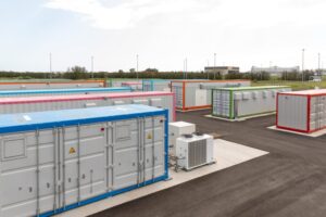 Battery Energy Storage System at Rome Fiumicino Airport including 84 end of life Nissan LEAF batteries.