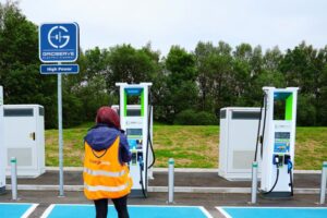 Chargesafe team assessing Gridserve charging location