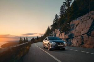 New Lexus RZ driving image