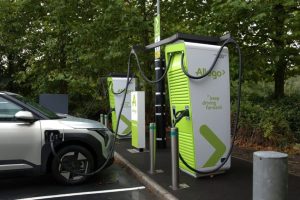 Allego ultra-rapid charging site in Westbury, Wiltshire