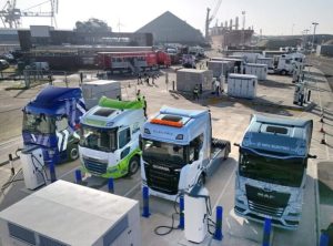 Fleete eHGV charging hub at the Port of Tilbury